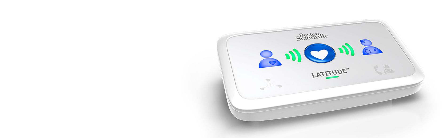 physician with a patient and LATITUDE™ NXT Home Monitoring System